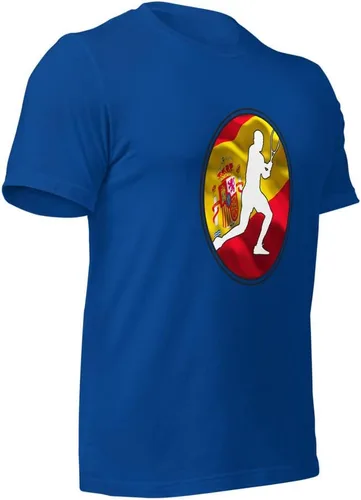 Vista 32 de Carlos Alcaraz Camiseta de manga corta unisex de algodón con diseño de bandera de España