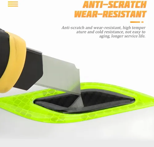 Vista 3 de Adhesivo de Rayas Reflectantes 3D Fuertes para Guardabarros, Capó y Parachoques de Auto, 6 Piezas de Calcomanías de Protección de Advertencia