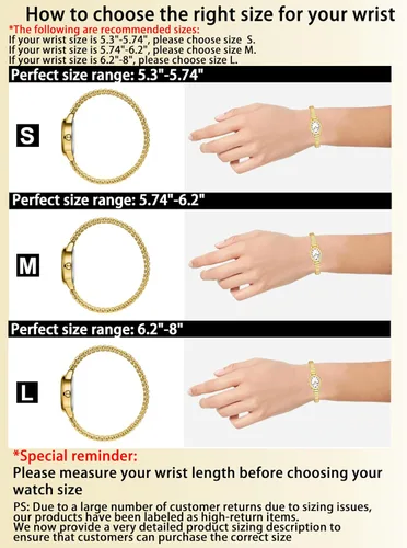 Vista 2 de Diaofendi Petite Easy Reader - Reloj analógico para mujer con banda de expansión de acero inoxidable, resistente al agua