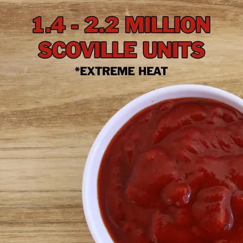 Vista 5 de Pure Carolina Reaper Pepper Puré de puré de salsa picante de 3.75 onzas, prueba si te atreves. Regalo gourmet perfecto para el fanático de la salsa