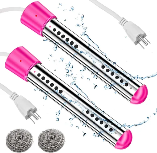 Vista 12 de Treela 2 Piezas Calentadores de Agua de Inmersión Portátiles Eléctricos Sumergibles para Piscina/Bañera de Hidromasaje con 304 SS para Bañera, Cubo