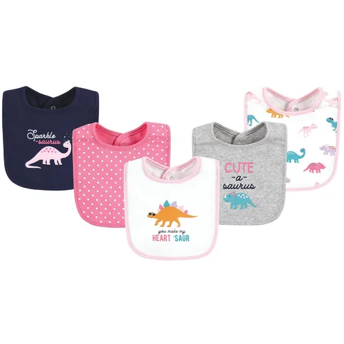 Vista 7 de Hudson Baby Baberos unisex de algodón para bebé, nube rosa, talla única (paquete de 2)