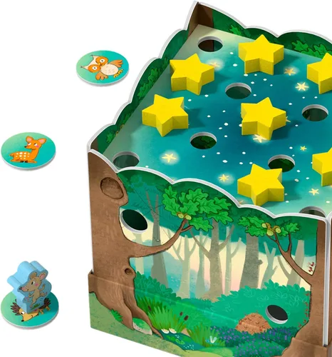 Vista 4 de HABA Mis primeros juegos: Amigos del bosque – Juegos 3D de memoria y asociación para niños pequeños, de 2 años en adelante, juguetes educativos