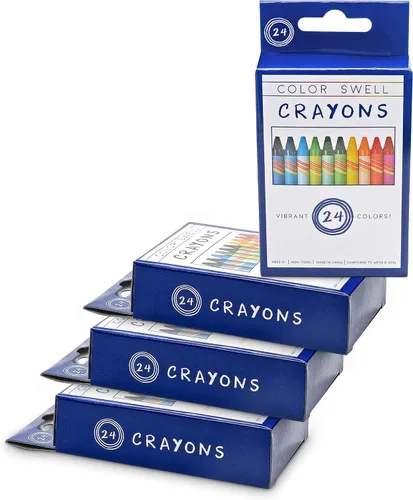 Vista 14 de Color Swell Paquete de 24 crayones – no tóxicos, ideales para niños, estudiantes, adultos y actividades en el aula