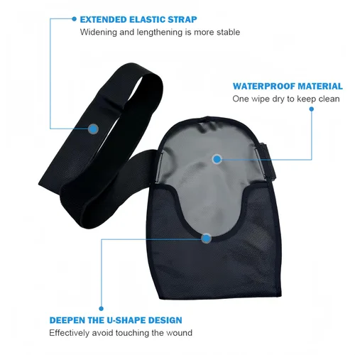 Vista 3 de Bolsa de ostomía impermeable con banda de fijación elástica ajustable, bolsa de ostomía, fundas impermeables para colostomía, protector de bolsas
