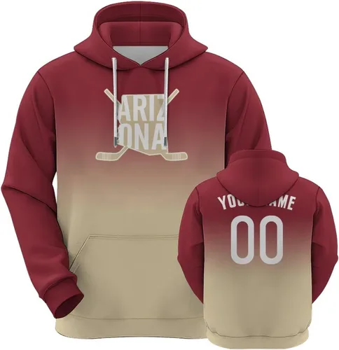 Vista 11 de Custom Hockey City Map Gradient Hoodies-Personalized Name Number Hooded Sweatshirts Hockey Fans Gifts for Men,Women,Youth