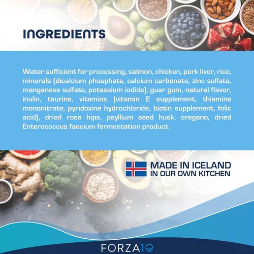 Vista 6 de Forza10 Alimento húmedo para gatos, sabor a pescado y salmón, alimento húmedo para gatos adultos con problemas gastrointestinales y digestivos