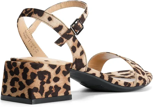 Vista 5 de DREAM PAIRS Zapatos de tacón bajo para mujer con correa de tobillo y puntera abierta clásica, tacón grueso, sandalias de tacón grueso para fiestas