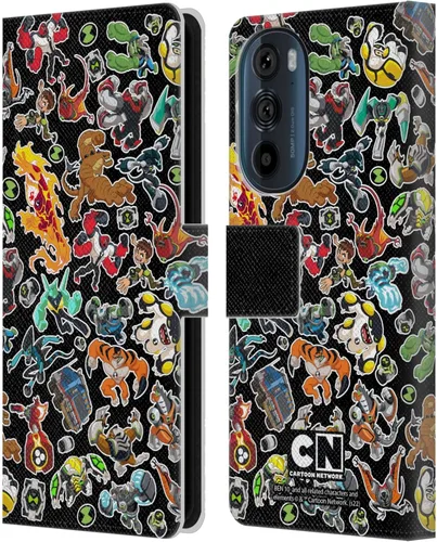 Vista 7 de Head Case Designs Funda de piel con licencia oficial de Ben 10: Animated Series Alien Graphics Funda tipo cartera compatible con Motorola Edge 30