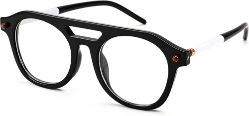 Vista 12 de FEISEDY Gafas de bloqueo de luz azul aviador de los años 70, marco piloto cuadrado, antideslumbrante, gafas de computadora para mujeres y hombres