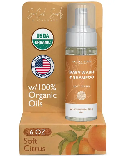 Vista 13 de SoCal Suds & Company Champú y gel de baño orgánico 2 en 1 para bebés y gel de baño, jabón de Castilla, jabón corporal suave y champú para pieles