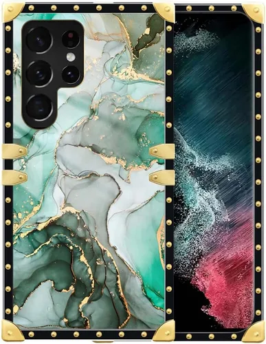 Vista 140 de Funda compatible con Samsung Galaxy S10 4G, TPU suave de lujo y parte trasera de policarbonato duro para niñas y mujeres, funda protectora a prueba