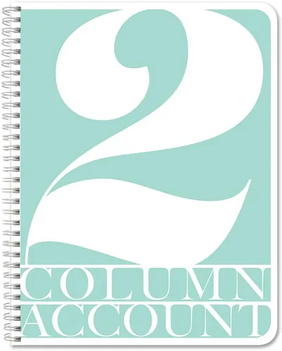 Vista 8 de BookFactory Libro de contabilidad de 2 columnas/libro de cuentas/libro de contabilidad/cuaderno (libro columnar de dos columnas) – tapa dura