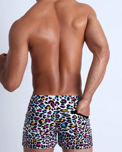 Vista 11 de Bang Men's Swimwear - Beach Shorts - Stretchy Quick-Dry All-Use Premium Swimsuit Trunk Square Cut