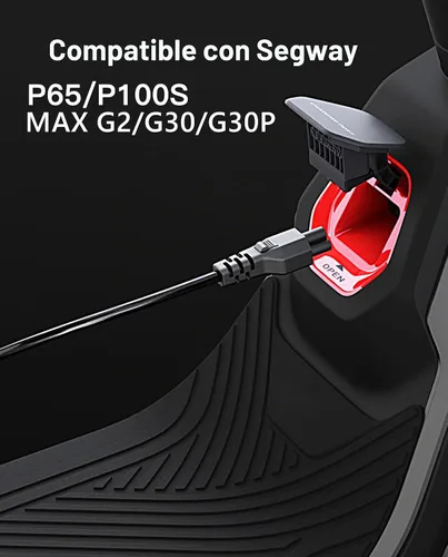 Vista 4 de Cable de carga rápida stio Compatible con Ninebot de Segway MAX G3/G2/G30/G30P/P65/P100S/F60, cable de alimentación de carga de 3 puntas, cable