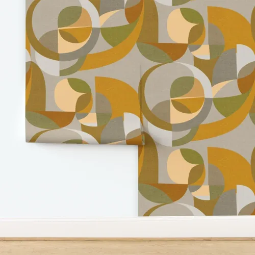 Vista 4 de Spoonflower Mid Century Modern Pre-Pasted Removable Wallpaper Sample 12" x 24" Era 1950S 1960S Look Water-activated, simple to install and