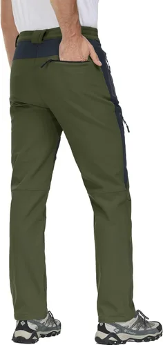 Vista 3 de MAGCOMSEN Men's Winter Pants Snow Pants Fleece Lined Water Resistant 4 Zip Pockets Skiing Pants