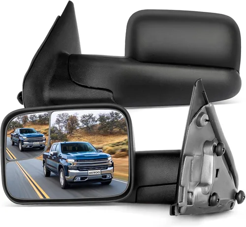 Vista 17 de SCITOO Espejos de remolque retrovisores izquierdos+derechos para Dodge 2009-2016 para Dodge para Ram 1500 2500 3500 con señal de giro calentada