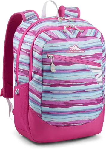 Vista 2 de High Sierra Outburst 2.0 - Bolsa de mano para libros con funda acolchada para tablet portátil, Rayas de acuarela, Tradicional