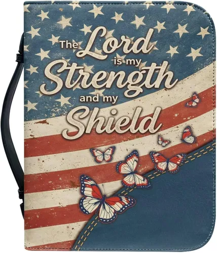 Vista 13 de Cubierta de la Biblia de diseño personalizado Funda de libro con cremallera de cuero PU Funda de transporte de Biblia multifunción Regalo
