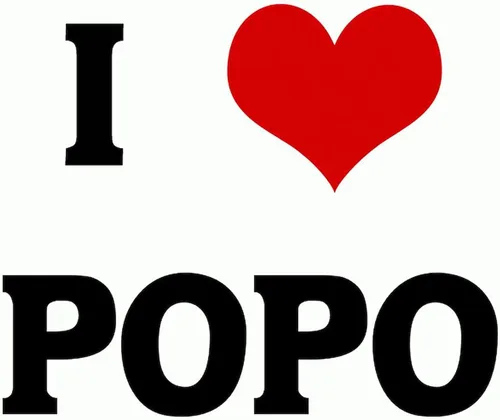 Vista 2 de CafePress I Love POPO - Taza de café de cerámica de 11 oz (11.0 fl oz)
