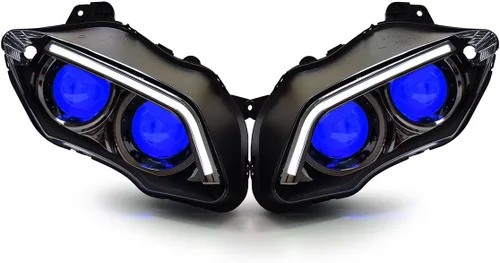 Vista 2 de Faro delantero KT R1 2007-2008, ojo de demonio azul