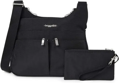 Vista 12 de Baggallini Crossbody Travel Bag 11x8.5 Lightweight Water-resistant Nylon Handbag Manzana