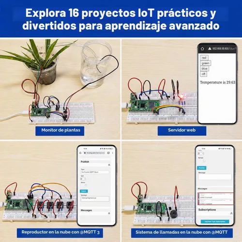 Vista 7 de SunFounder Raspberry Pi Pico 2 W Kit de Inicio Definitivo con Más de 110 Cursos en Video y Tutoriales en Línea, 96 Proyectos (16 Proyectos de IoT)