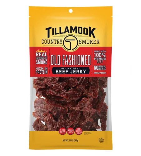 Vista 12 de Tillamook Country Smoker Carne Seca de Res Ahumada con Madera Dura Real, Glaseada con Miel, 10 Onzas