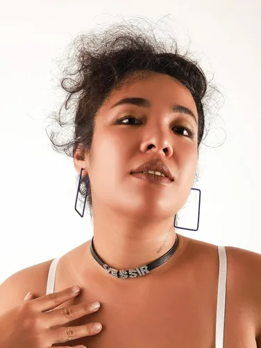 Vista 3 de Sacina Yes Sir - Gargantilla gótica punk negra de piel sintética, collar gótico para mujer, Aleación de zinc, acero inoxidable, No es una piedra
