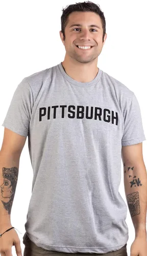 Vista 2 de Pittsburgh Camiseta clásica de estilo retro Pennsylvania PA City Pride para hombres y mujeres