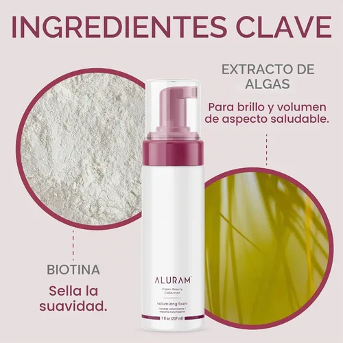 Vista 3 de ALURAM Espuma voluminizadora a base de agua de coco, 7 onzas líquidas
