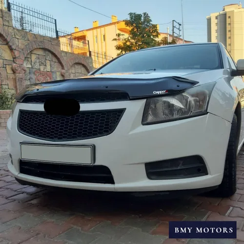Vista 6 de BMY Deflector de capó/protector de insectos delantero compatible con Chevrolet Cruze 2010-2015 Protector de capó Partículas e insectos
