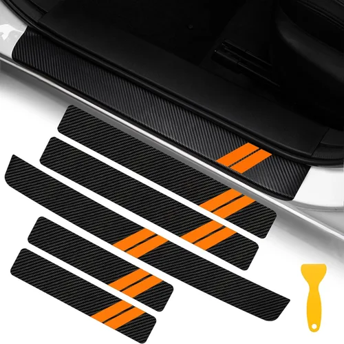 Vista 20 de YOSRTER 4 calcomanías decorativas para umbral de puerta, para Dodge Charger Challenger Durango Journey, ajuste universal para todos los autos Dodge
