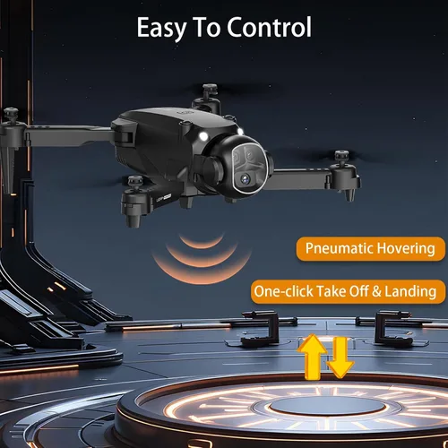 Vista 3 de Dron Lawfig con cámara para adultos principiantes, cuadricóptero plegable RC FPV juguetes, juguetes helicóptero, dron cámara HD 1080P, mantenimiento
