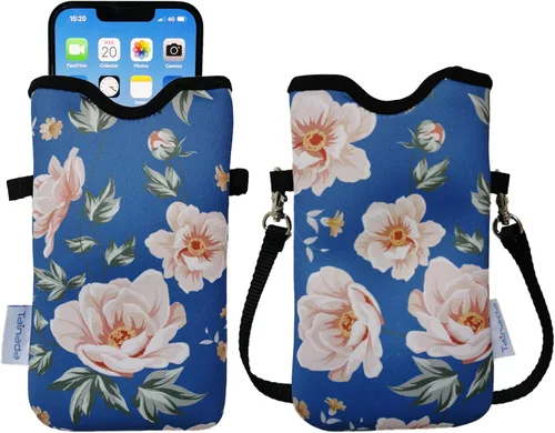 Vista 14 de Tainada Funda Estuche Bolsa de Neopreno para Teléfono para Hombres y Mujeres con Correa Cruzada/Cordón para el Cuello para iPhone 17/16/15 Pro Max