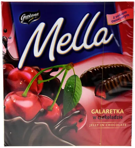 Vista 3 de Goplana Gelatina de cereza Mella en chocolate (paquete de tres) 6.7 onzas cada uno
