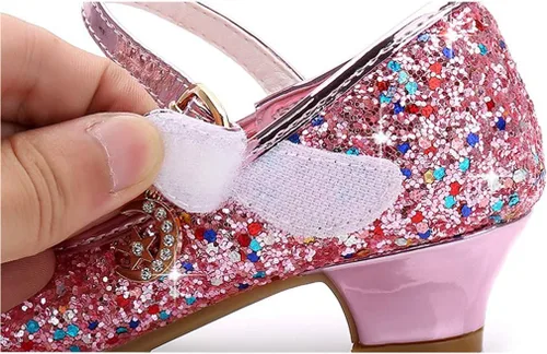 Vista 5 de Cadidi Dinos Zapatos de vestir para niñas con tacón de fiesta de boda Mary Jane Princess Flower Shoes (bebéniño pequeñoniño grande)