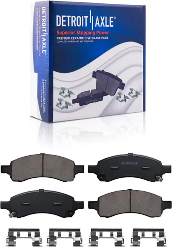 Vista 121 de Detroit Axle - Kit de freno delantero para Dodge Ram 1500 Durango Dakota Chrysler Aspen Dakota Driver Side Disco Freno Pinza de freno de cerámica