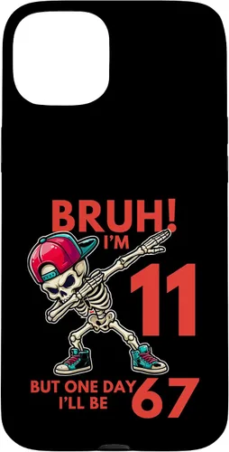 Vista 9 de Bruh I'm 11 But One-Day I'll Be 67 Retro 11th Birthday - Carcasa para iPhone 17