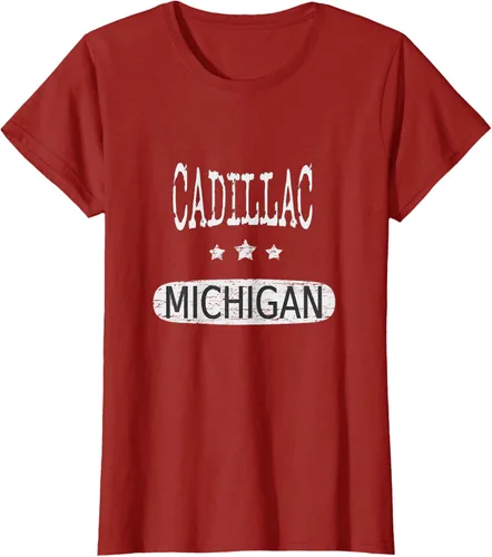 Vista 75 de Vintage Cadillac Michigan Camiseta