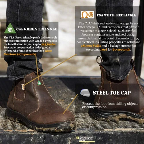 Vista 3 de MooseLog Botas de seguridad de trabajo con punta de acero para mujer 925