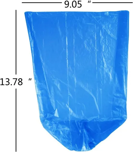 Vista 2 de 1400 unidades de 40 rollos de bolsas para excrementos de perro con dispensador, color azul