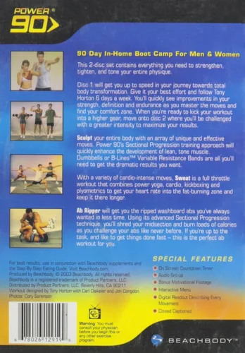 Vista 2 de Power 90 Tony Horton (The 90 Day In-Home Boot Camp for Total Body Transformation)