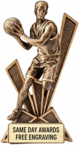 Vista 10 de Checkmate Sports Trophy Award – Custom Engraved Resin Trophy with Bold Design – Recognition Award for Competitions Teams Schools Leagues and Events