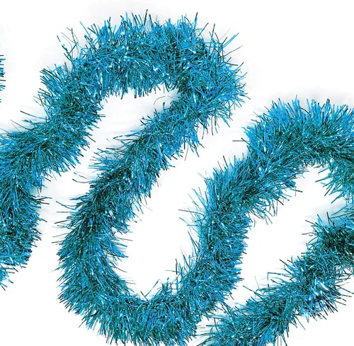 Vista 8 de Allgala Guirnalda de oropel negro, guirnalda de oropel metálica de 50 pies para árbol de Navidad, decoración para árbol festivo, barandilla