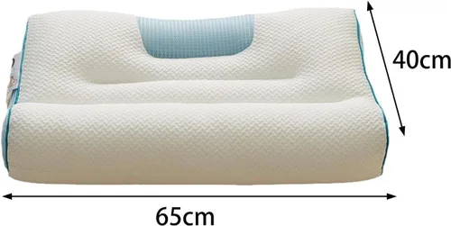 Vista 4 de Cervical Pillow for Neck, Neck Support Pillow, Soft Neck Protection Bed Pillow Shoulder Sleeping Pillow for Sleepers, Blue