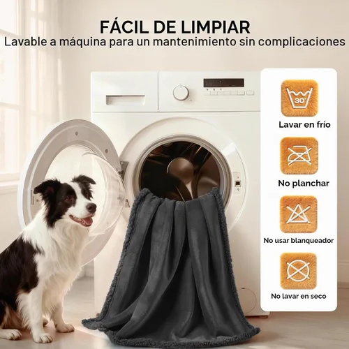 Vista 8 de Cobija impermeable para mascotas, a prueba de líquidos y orina, para sofá, cama, sillón, reversible, vellón, forro polar, protector de muebles
