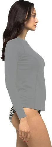 Vista 4 de Traje de baño de manga larga con protección UPF 50+ para mujer (RGT), Negro