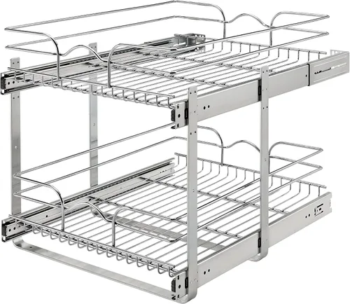 Vista 21 de Rev-A-Shelf Estante extraíble y organizador de cajones para armario de cocina, cesta de almacenamiento de despensa en varios tamaños, 18 x 20